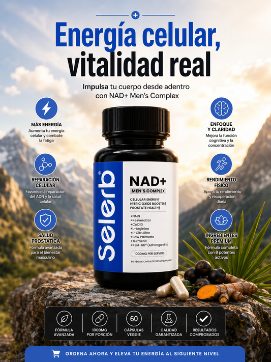 NAD+ SELERB® 60 CÁPSULAS | VITALIDAD Y RENDIMIENTO