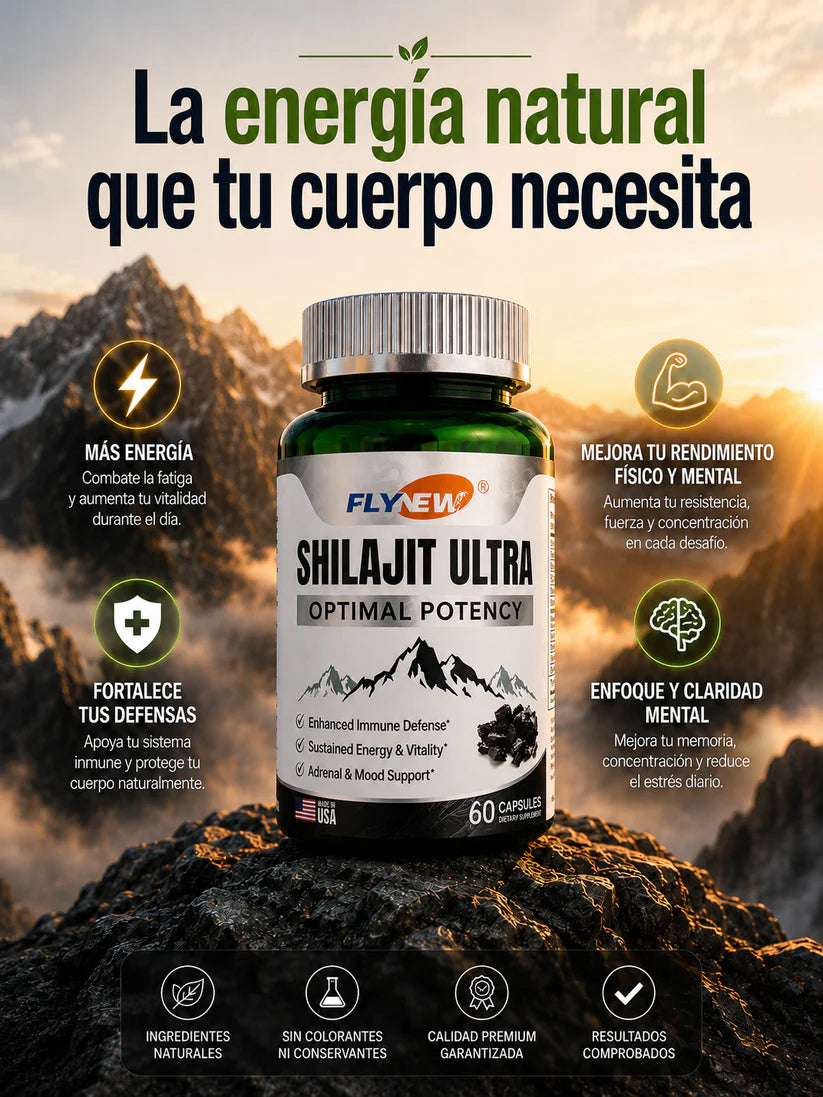 SHILAJIT ULTRA FLYNEW® 60 CÁPSULAS - MÁXIMA POTENCIA