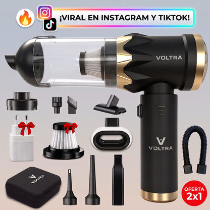 Aspiradora de Mano Inalámbrica Voltra® 3 en 1 Black Edition (Filtro HEPA y Adaptador de Carga de REGALO)