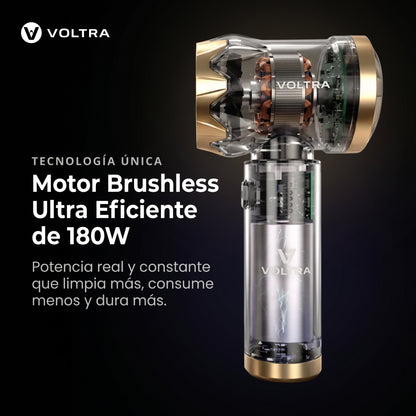 Aspiradora de Mano Inalámbrica Voltra® 3 en 1 Black Edition (Filtro HEPA y Adaptador de Carga de REGALO)