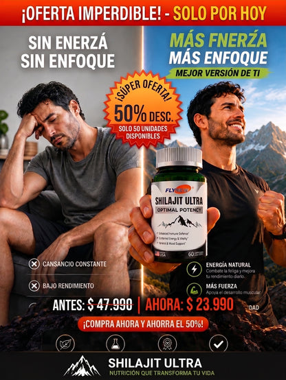 SHILAJIT ULTRA FLYNEW® 60 CÁPSULAS -  50% OFF