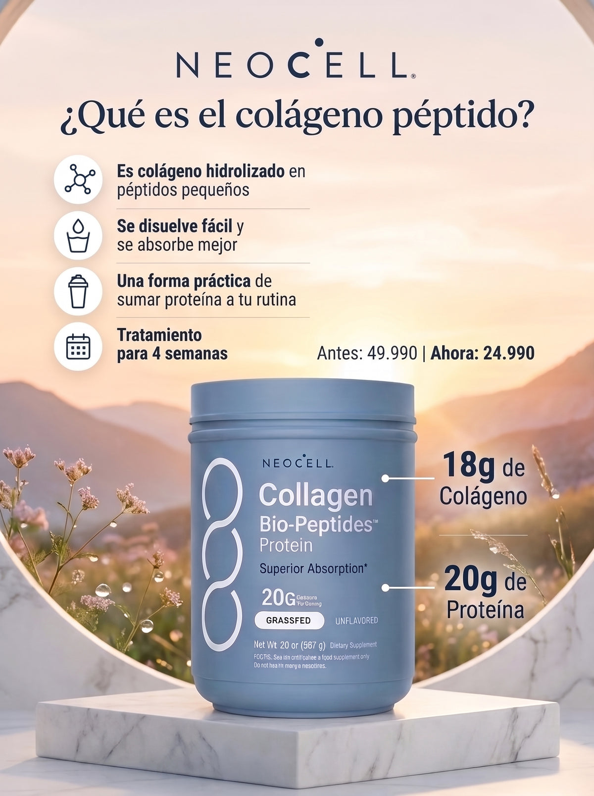 COLÁGENO NEOCELL® 567g | FORTALECE TU BELLEZA