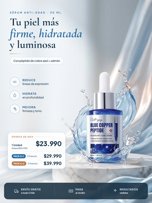 Blue Serum péptido de cobre azul + salmón 30 ml